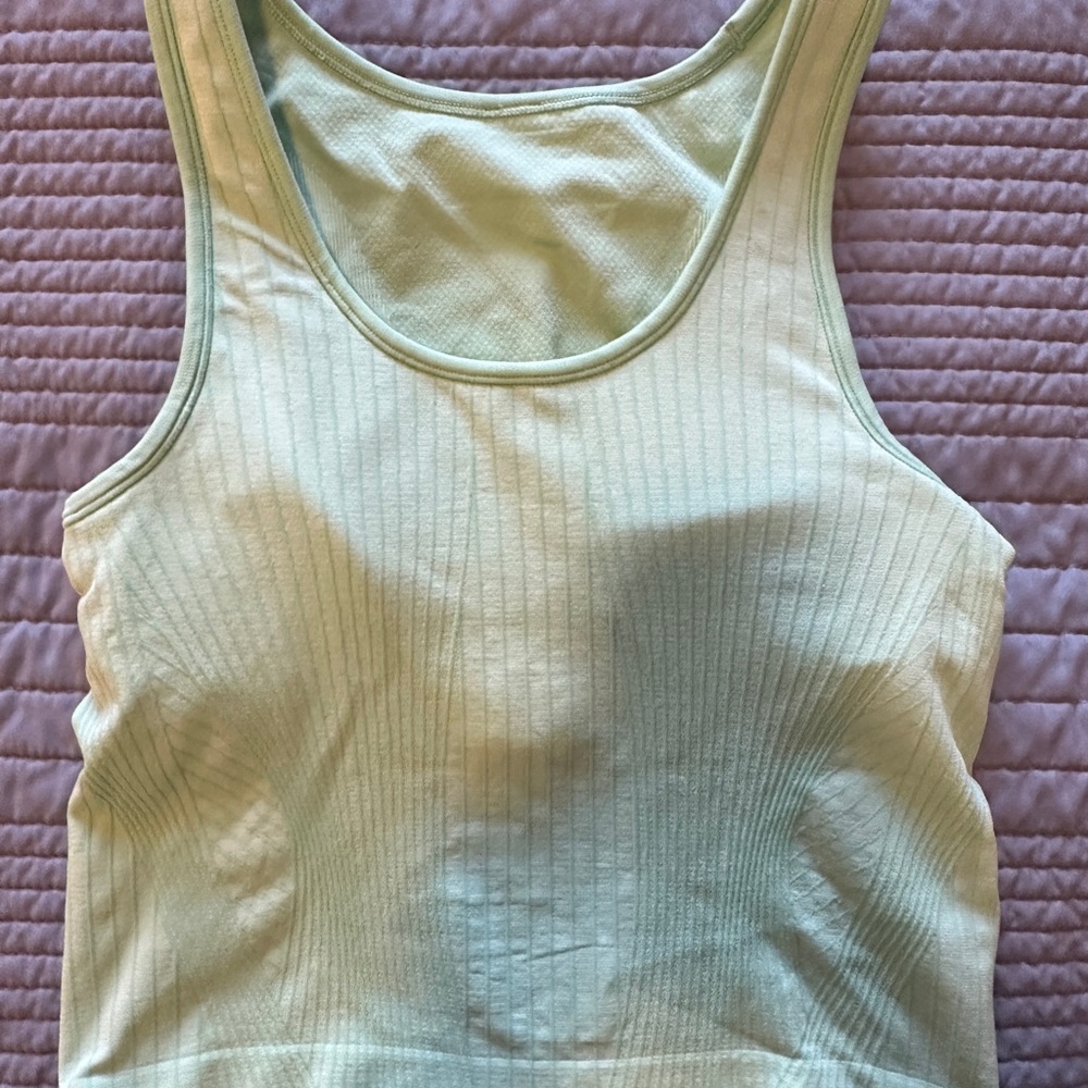 Lululemon Light Green Ribbed Tank Top